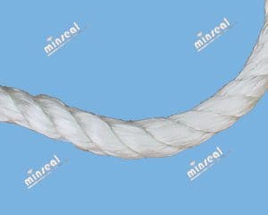 A white twisted rope against a light blue background with "minireal" logos.