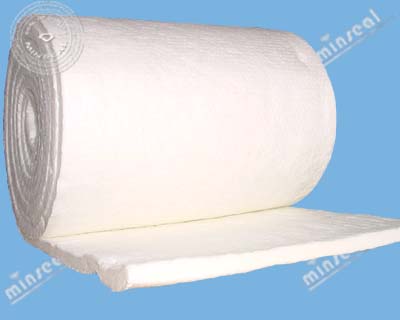 CTBlanket Roll of insulation material on blue background.