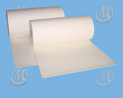 Two rolls of white paper towels.