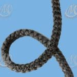 3357C-150x150 Close-up of rope against blue background.
